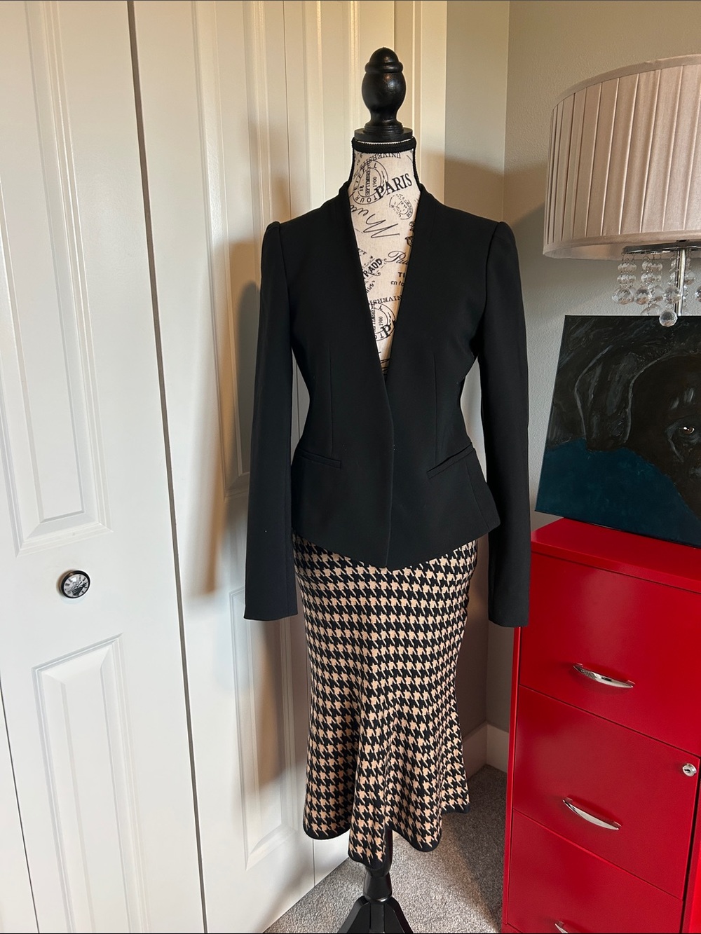 Women’s Black Tailored Blazer - Classic V-Neck Jacket